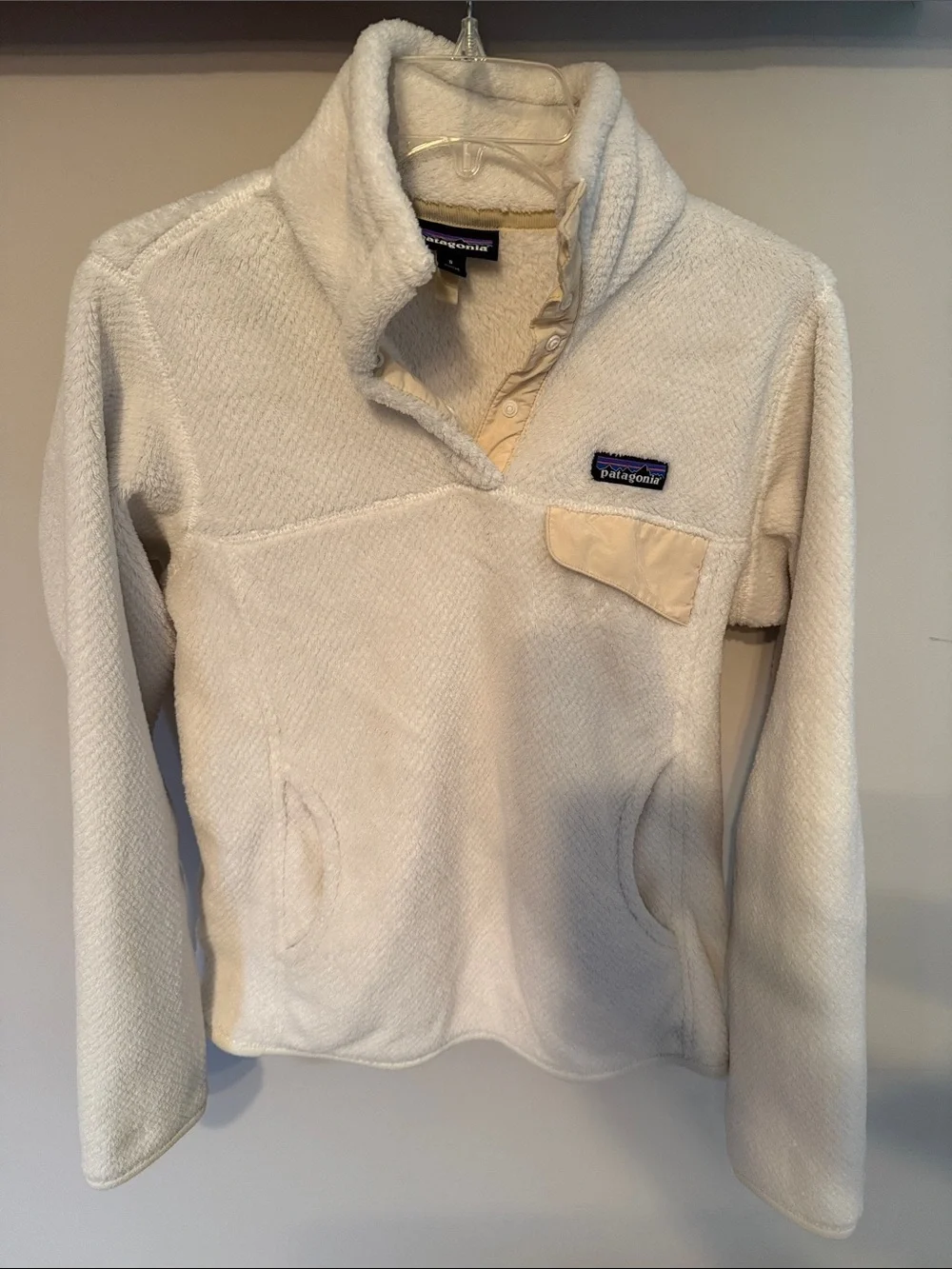 Patagonia Re-Tool Snap-T Pullover Fleece Cream Small